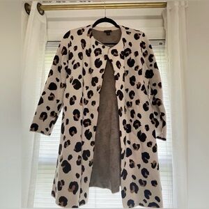 Ann Taylor Leopard Print Sweater Coat